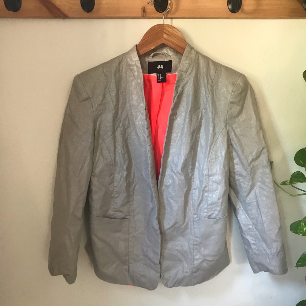 Silver dress jacket H&M size 8